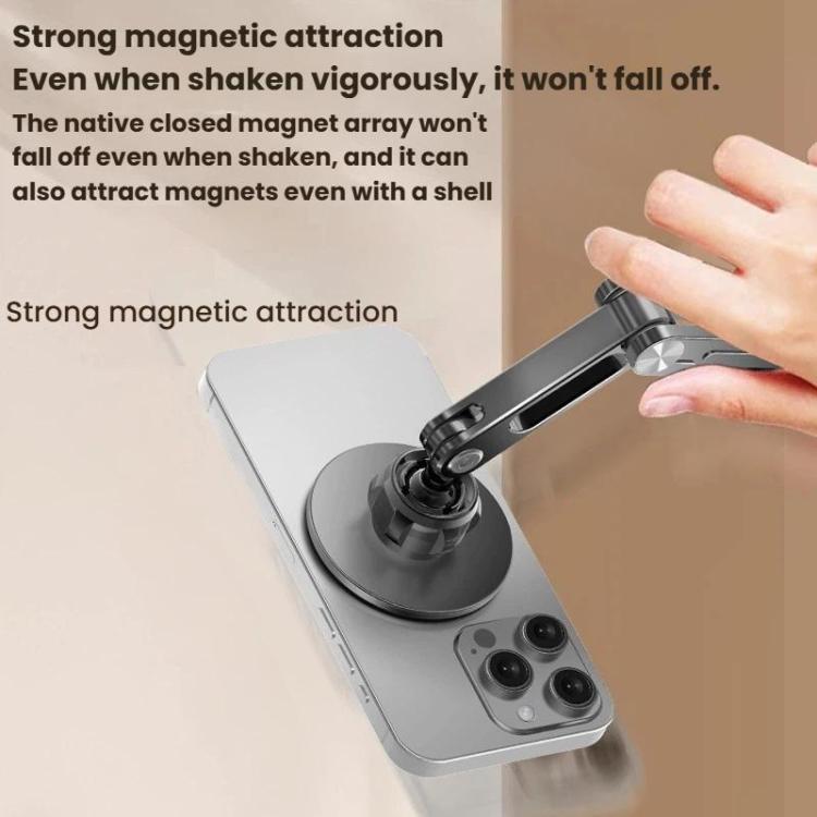 P74 Three-Axis Elevating Aluminum Alloy Magnetic 360 Degrees Rotating Folding Phone Stand