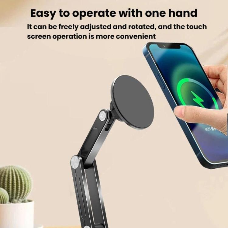 P74 Three-Axis Elevating Aluminum Alloy Magnetic 360 Degrees Rotating Folding Phone Stand