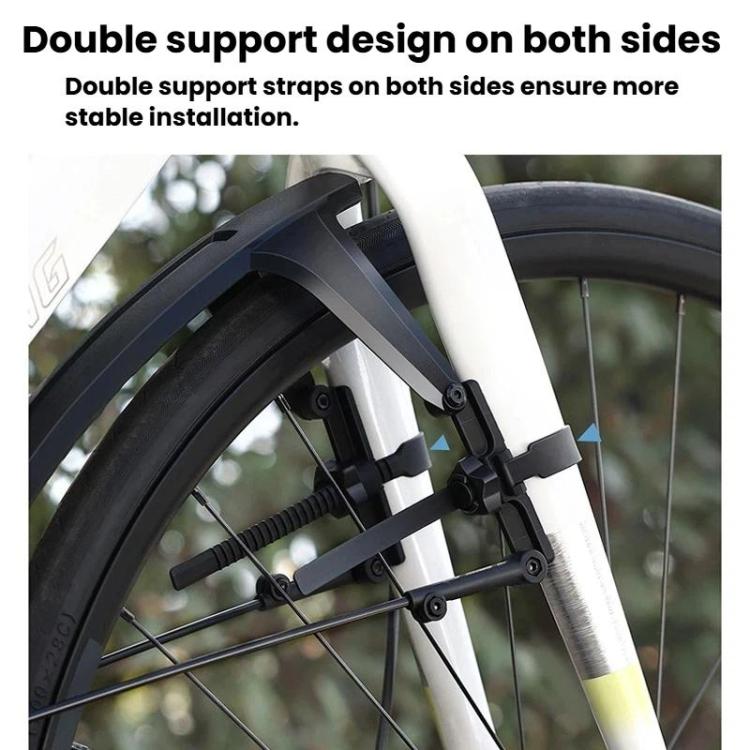 WEST BIKING YP0714046 Bike Front & Rear Extended Fenders Waterproof Mudguards Cycling Accessories - Black
