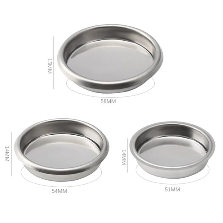 51mm Coffee Machine Stainless Steel Backflush Disc Blind Basket Coffee Maker Backwash Cleaning Blind Bowl