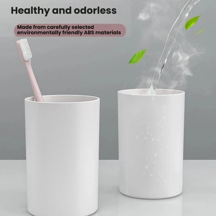Mengni Bathroom Toothbrush Holder With Dual Toothpaste Dispenser Mouthwash Cup Set, Size: 4 Cups - Gray