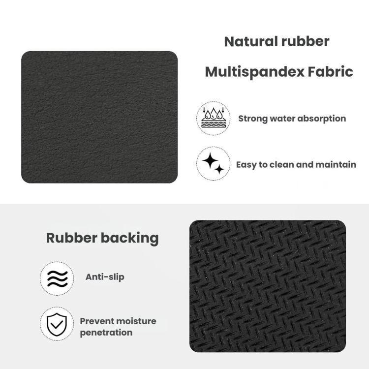 Coffee Machine Sliding Pad Absorbent Easy-Clean Design for Ninja, Breville Sage Small Espresso Machines - Black