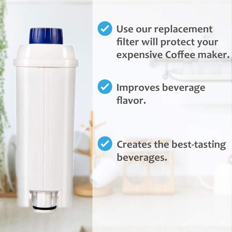 DLSC002 Coffee Machine Replacement Filter Cartridge For Delonghi ECAM / EC680 / ETAM / EC800 Series - White