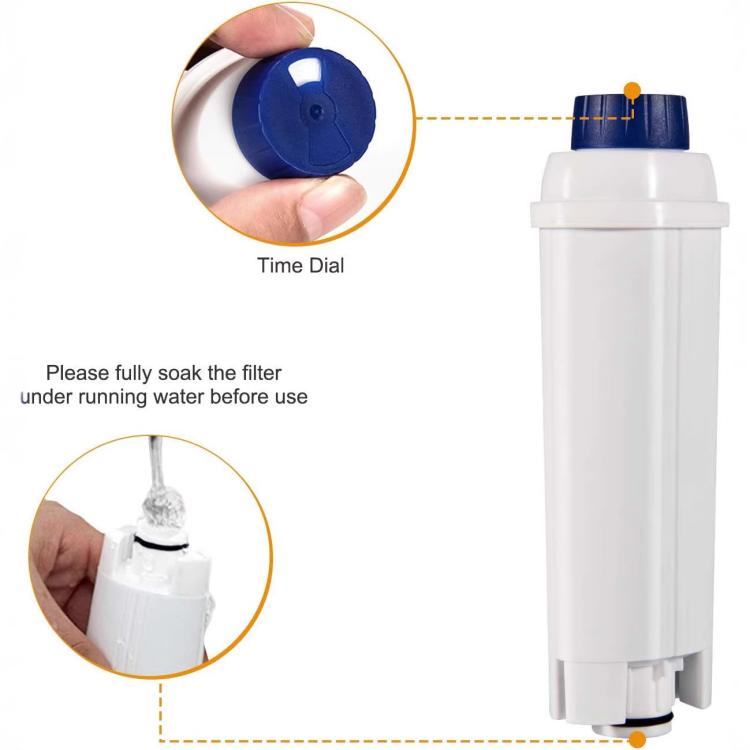 DLSC002 Coffee Machine Replacement Filter Cartridge For Delonghi ECAM / EC680 / ETAM / EC800 Series - White