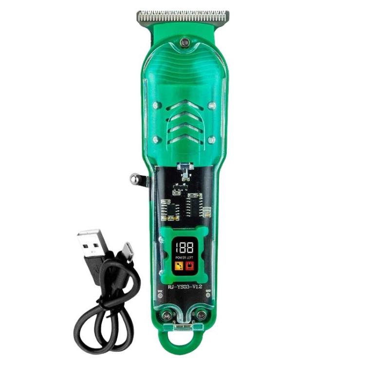 LCD Digital Display Electric Hair Clipper Transparent & Portable Hair Trimmer