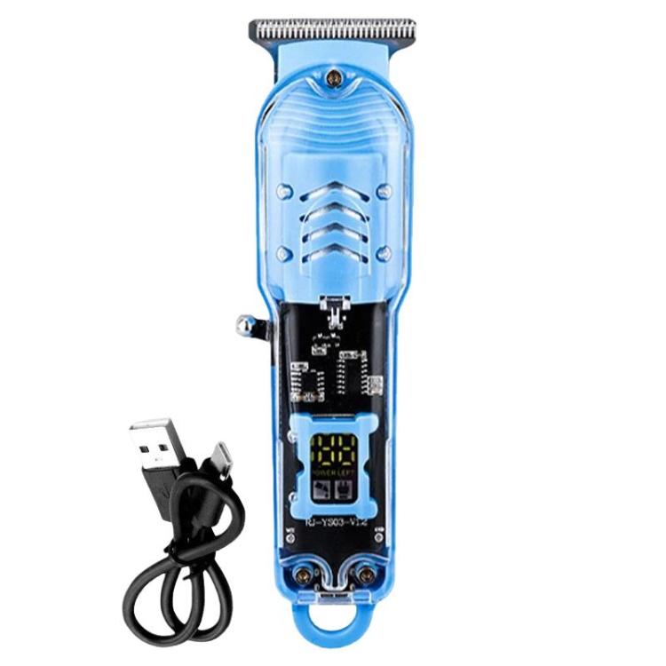 LCD Digital Display Electric Hair Clipper Transparent & Portable Hair Trimmer