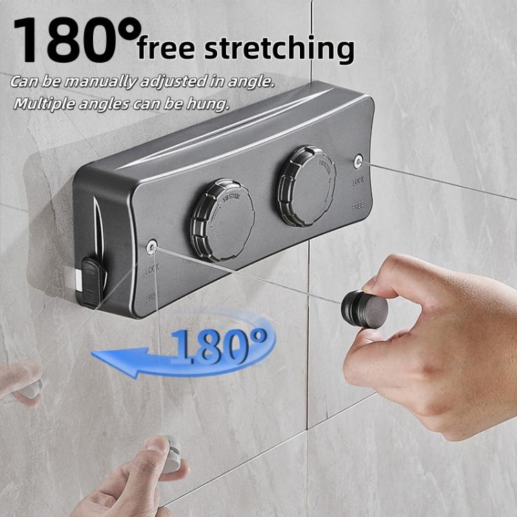 5.1m Invisible Steel Wire Clothesline Indoor Balcony Retractable Drying Rack, Color: Single String White