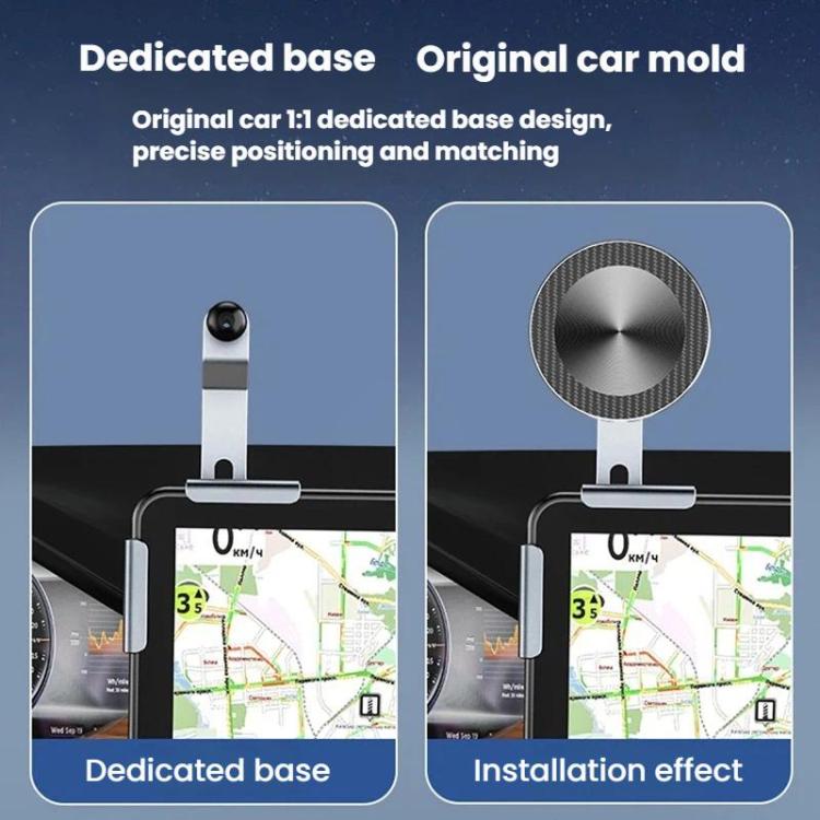 Rotatable Car Center Console Phone Holder Base, For Tesla / BYD / NIO and Other New Energy Vehicle Displays, Color: Base+Magnetic Mount