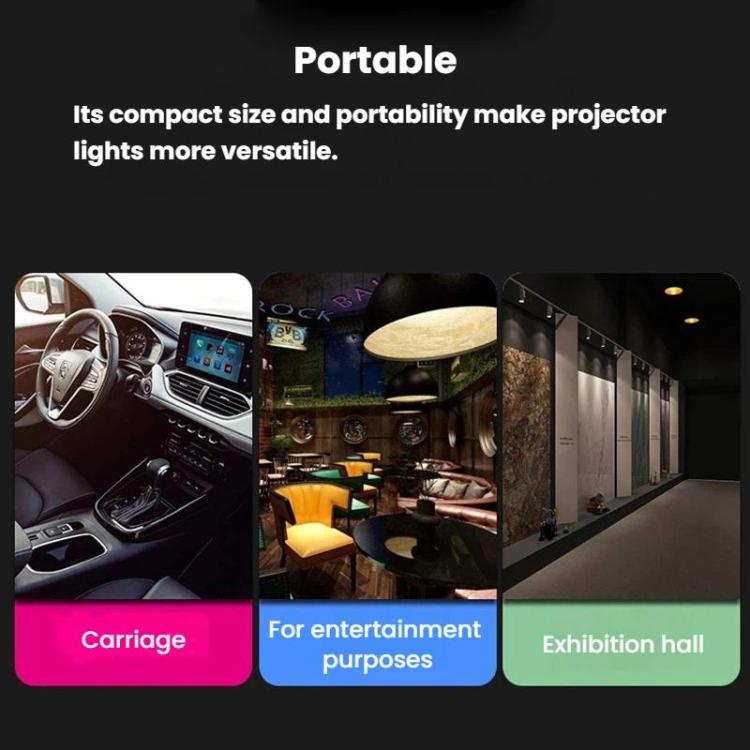 G-301 Universal Car Interior Projection Ambient Light USB High-Brightness Decorative Light, Style: I LOVE YOU Blue
