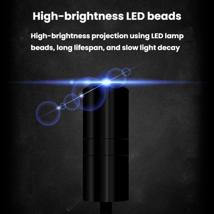 G-301 Universal Car Interior Projection Ambient Light USB High-Brightness Decorative Light, Style: I LOVE YOU Blue