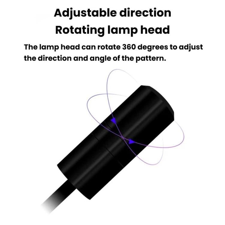 G-301 Universal Car Interior Projection Ambient Light USB High-Brightness Decorative Light, Style: I LOVE YOU Blue