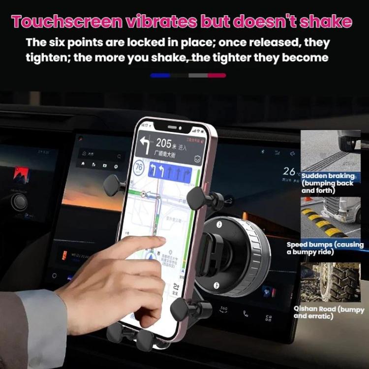 Rotating Car Phone Mount Universal Suction Cup Navigation Holder - Black