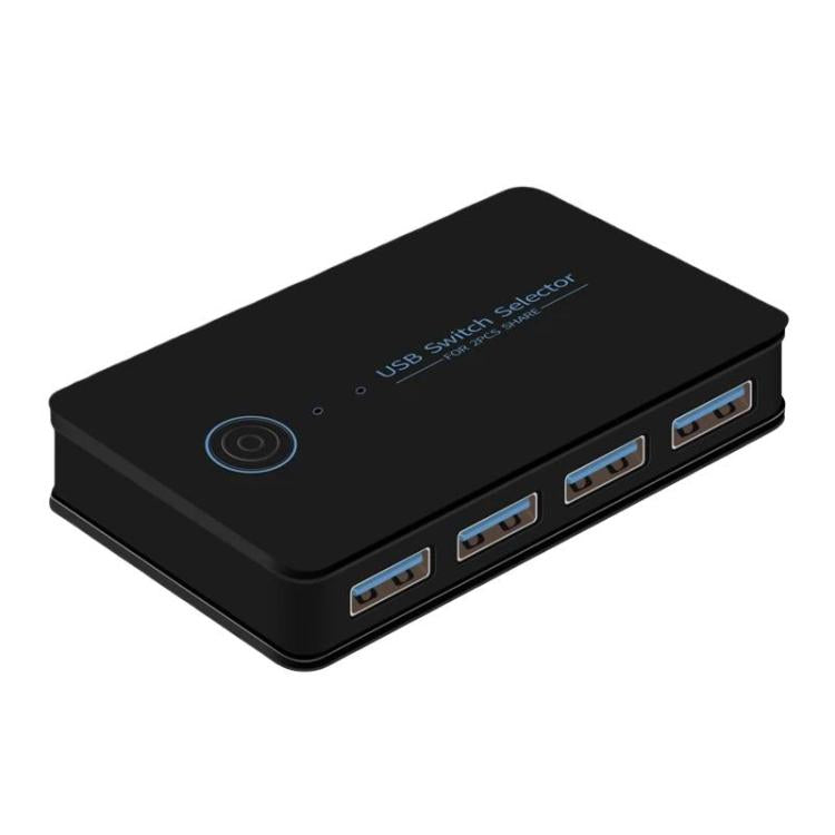 KM-U204A Computer Sharing Switch Keyboard, Mouse, USB & Printer Hub, Spec: USB 2.0 2 Input 4 Output