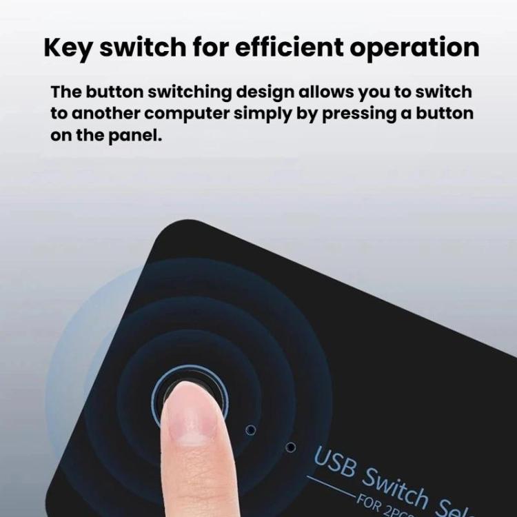 KM-U204A Computer Sharing Switch Keyboard, Mouse, USB & Printer Hub, Spec: USB 2.0 2 Input 4 Output