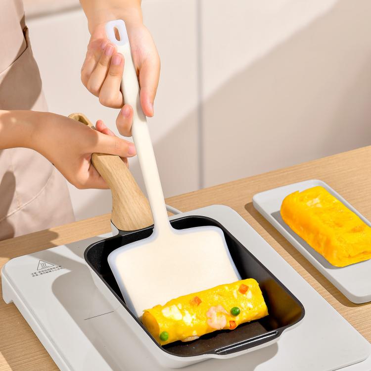 Kitchen Pancake Spatula Heat-Resistant Silicone Spatula - White