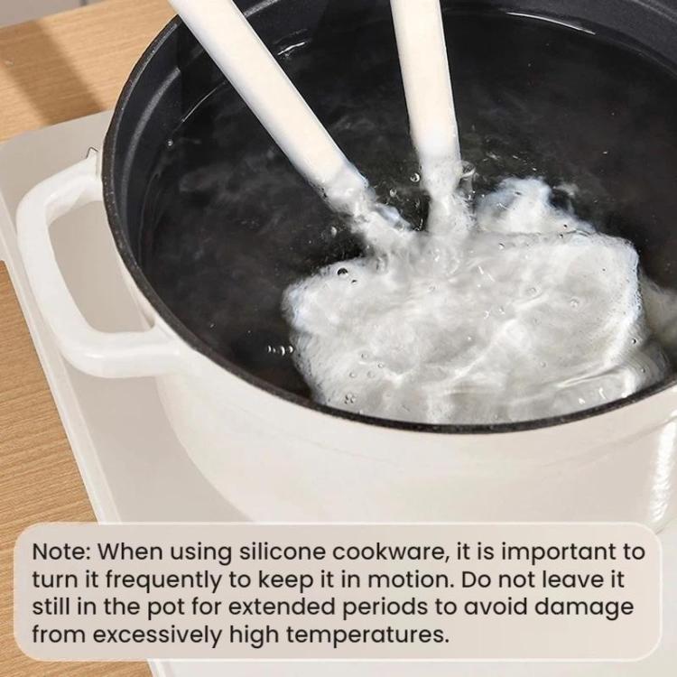 Kitchen Pancake Spatula Heat-Resistant Silicone Spatula - White