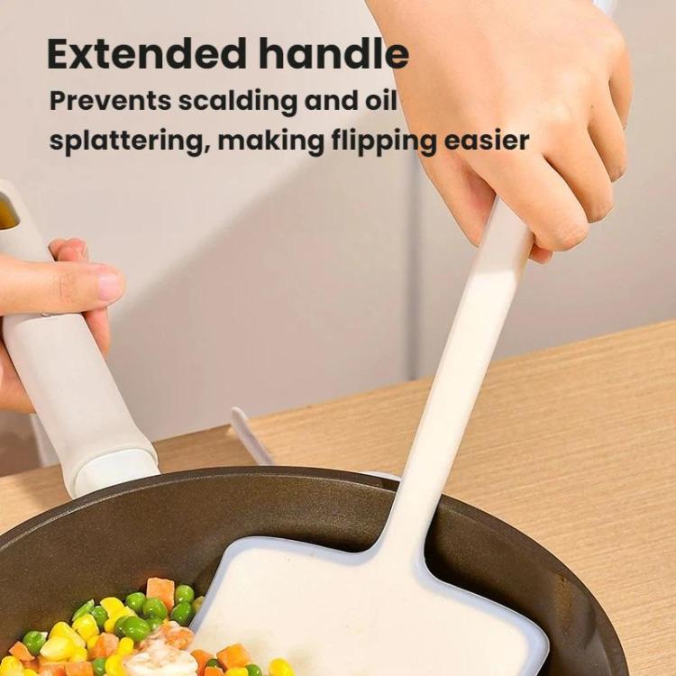 Kitchen Pancake Spatula Heat-Resistant Silicone Spatula - White