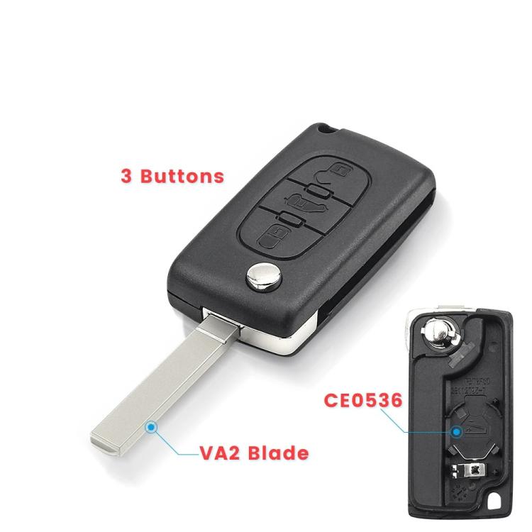 For Peugeot / Citroen Folding Car Remote Key Shell Special MPV Key