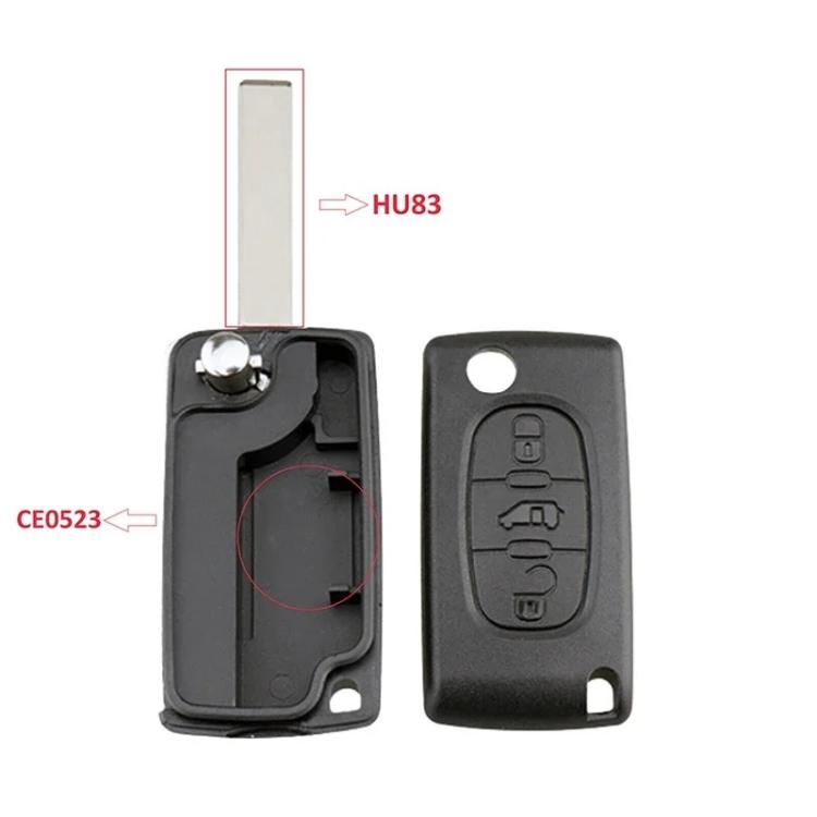 For Peugeot / Citroen Folding Car Remote Key Shell Special MPV Key