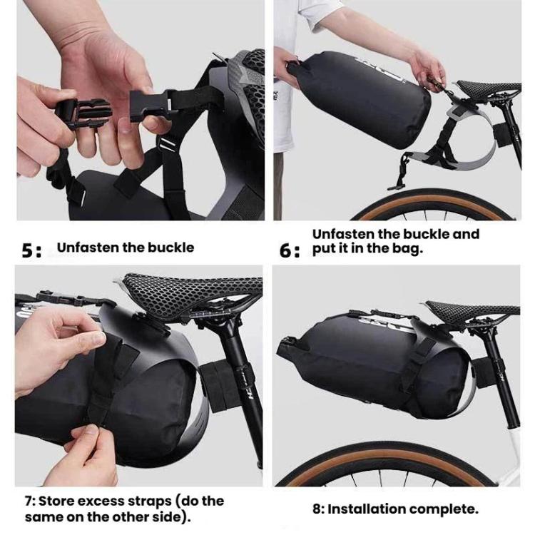ENLEE EN-S26 Bike Quick-Release Saddle Bag Mount MTB & Road Bike Saddle Bag Holder - Black