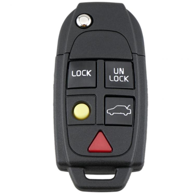 For Volvo Folding Car Remote Key Shell - 5 Buttons