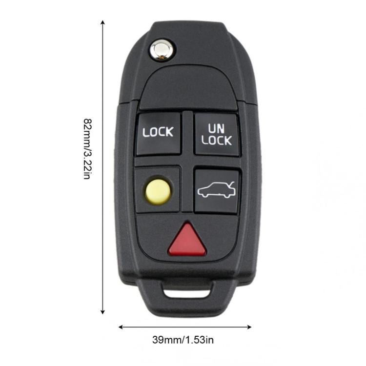 For Volvo Folding Car Remote Key Shell - 5 Buttons