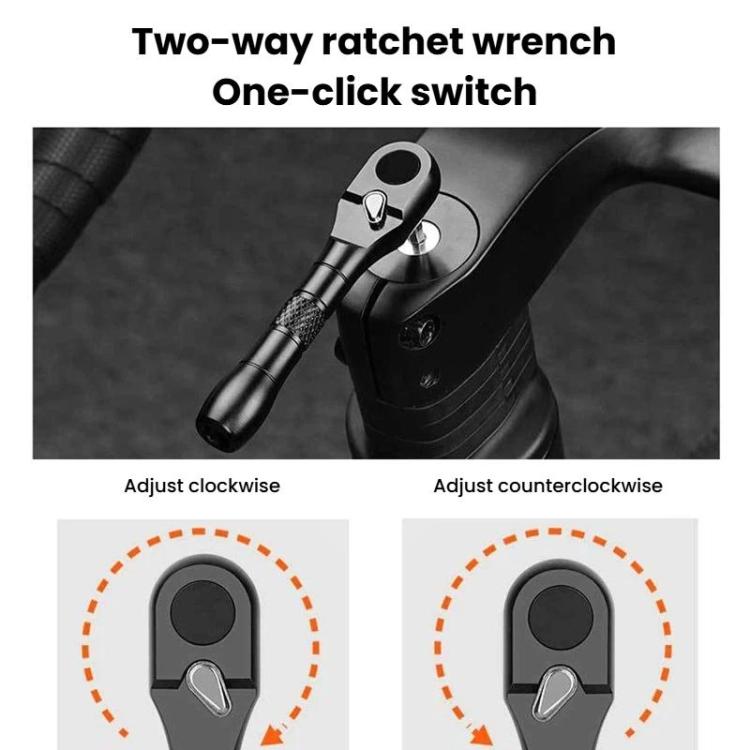 ENLEE EN59 19pcs Bike Ratchet Wrench Set Portable Multifunctional Bicycle Repair Tool Kit - Black