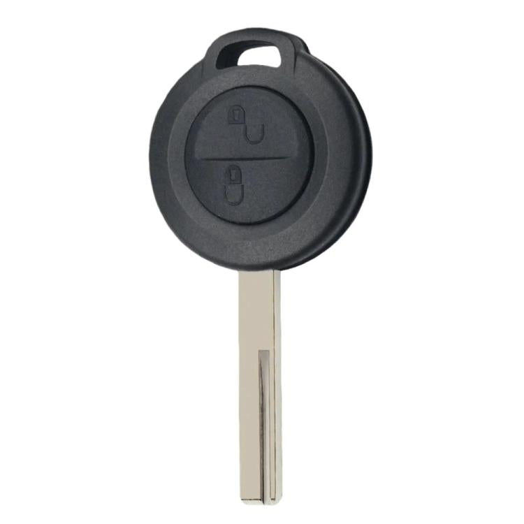 For Mitsubishi Straight Blade Round Head Flat Blank Right Groove Key Shell - 2 Buttons