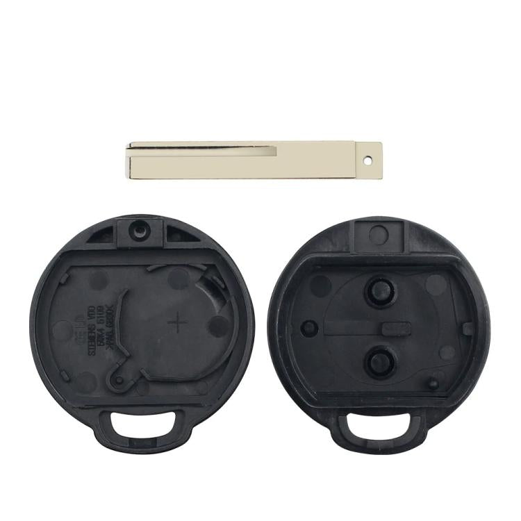 For Mitsubishi Straight Blade Round Head Flat Blank Right Groove Key Shell - 2 Buttons