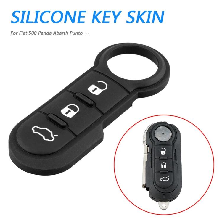 For Fiat Car Key Remote Control Replacement Button Shell - White Printing
