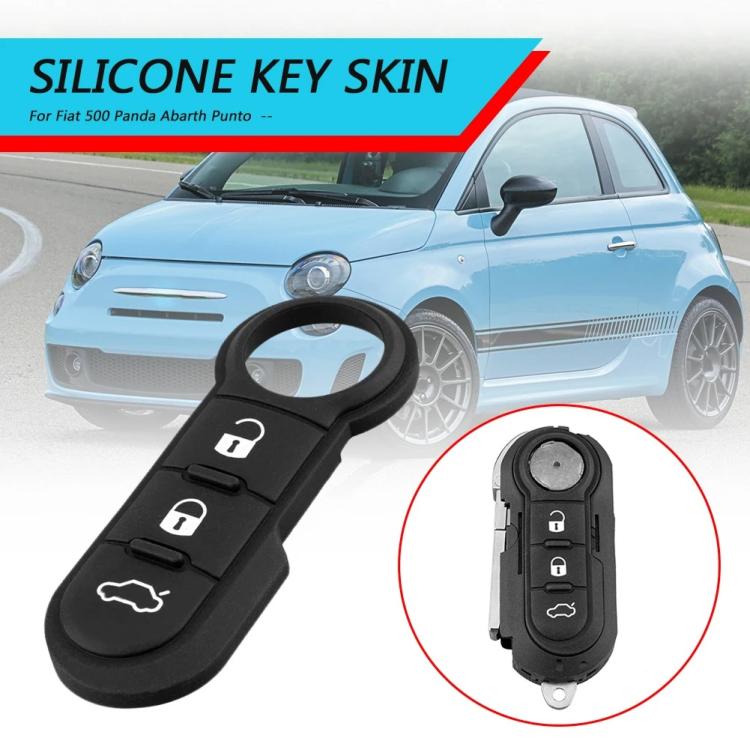 For Fiat Car Key Remote Control Replacement Button Shell - White Printing