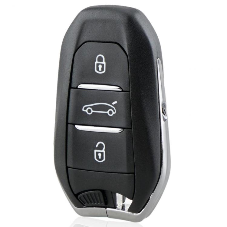 For Peugeot Fully Intelligent 433MHz FSK Car Key Remote Control - Grooveless VA2 Car Key + 4A Chip