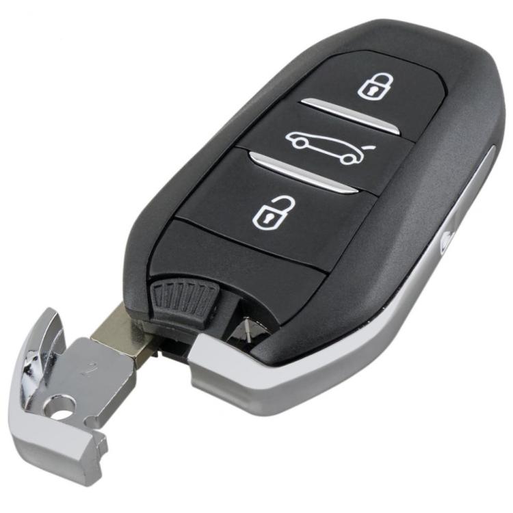 For Peugeot Fully Intelligent 433MHz FSK Car Key Remote Control - Grooveless VA2 Car Key + 4A Chip
