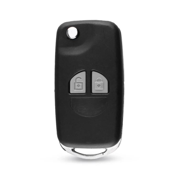 For Suzuki SX4 Straight Blade Folding Side Keyless Entry Car Key Fob Case - 2 Buttons