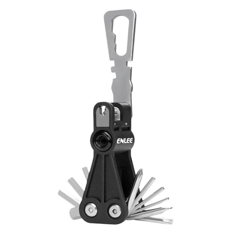 ENLEE EN93 18 In 1 Bike Multifunctional CO2 Inflator Head Hexagonal Repair Tool - Black