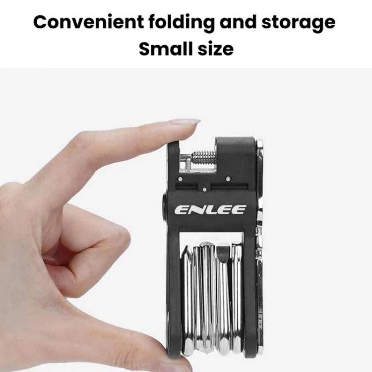 ENLEE EN93 18 In 1 Bike Multifunctional CO2 Inflator Head Hexagonal Repair Tool - Black
