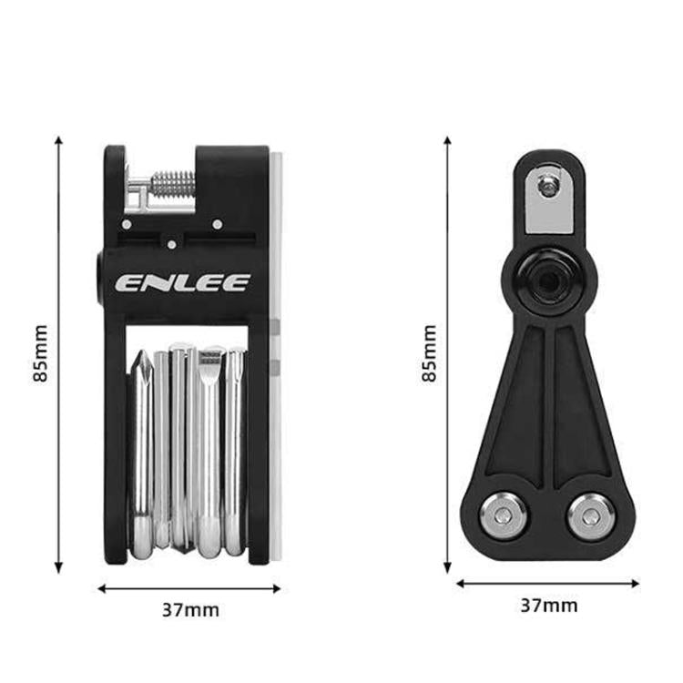 ENLEE EN93 18 In 1 Bike Multifunctional CO2 Inflator Head Hexagonal Repair Tool - Black