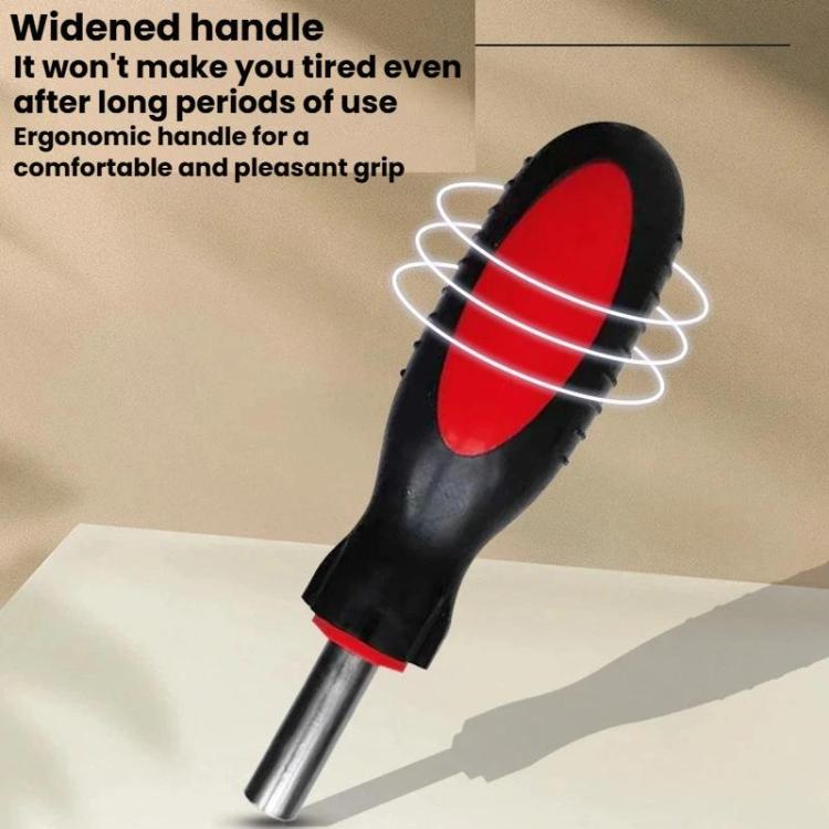 25pcs /Set Manual Screwdriver Bit Socket Combination Tool - Red Handle
