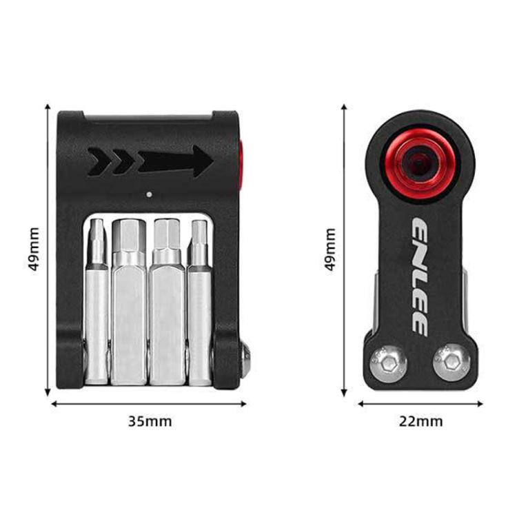 ENLEE EN55 Bicycle CO2 Inflator Head Portable Repair Tool - Black