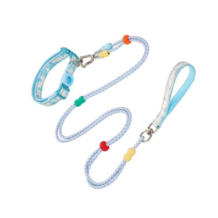 Pet Double-section P-shaped Leash Multi-functional Collar Walking Lead, Size: S