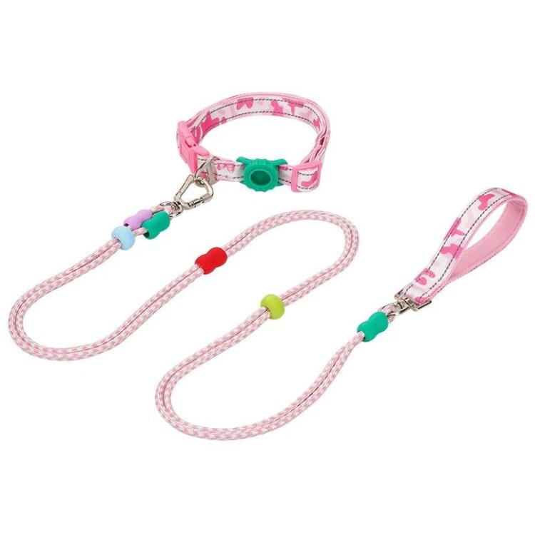 Pet Double-section P-shaped Leash Multi-functional Collar Walking Lead, Size: M