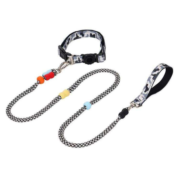 Pet Double-section P-shaped Leash Multi-functional Collar Walking Lead, Size: M