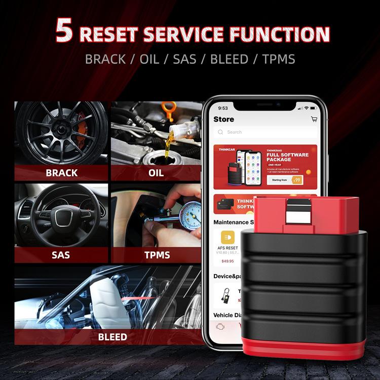 THINKCAR THINKSAFE OBD2 Full System Diagnostic Tool Oil Maintenance Electronic Parking Brake Reset
