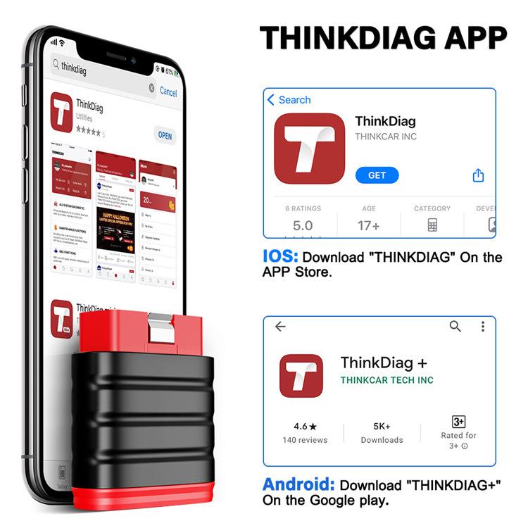 THINKCAR THINKSAFE OBD2 Full System Diagnostic Tool Oil Maintenance Electronic Parking Brake Reset
