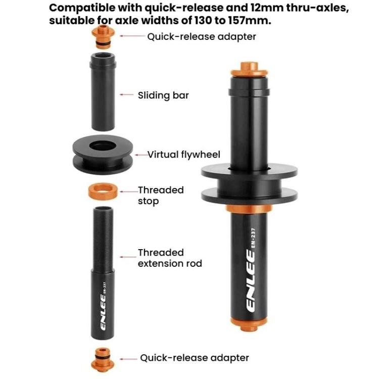 ENLEE EN-237 Bike Chain Keeper Universal Chain Holder For Quick-Release & Thru-Axle - Black