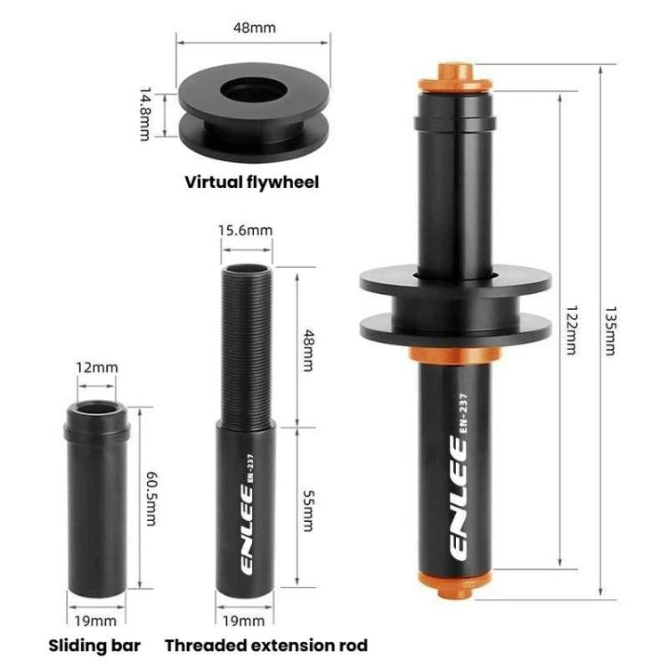 ENLEE EN-237 Bike Chain Keeper Universal Chain Holder For Quick-Release & Thru-Axle - Black