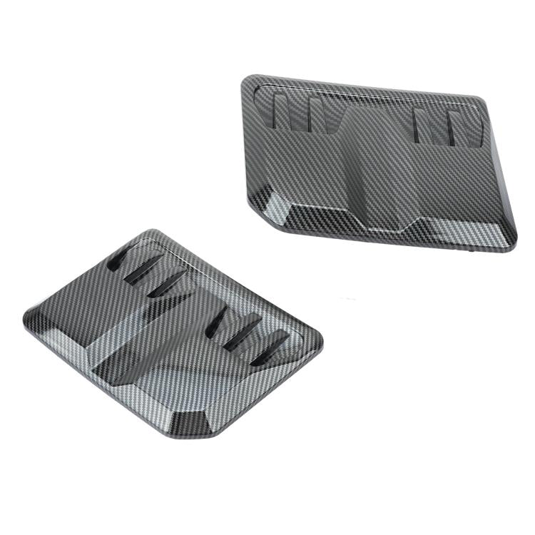 2pcs Auto Tuning ABS Hood Cover Universal Decorative Cover for Engine Hood Air Intake Vent, Spec: Carbon Color