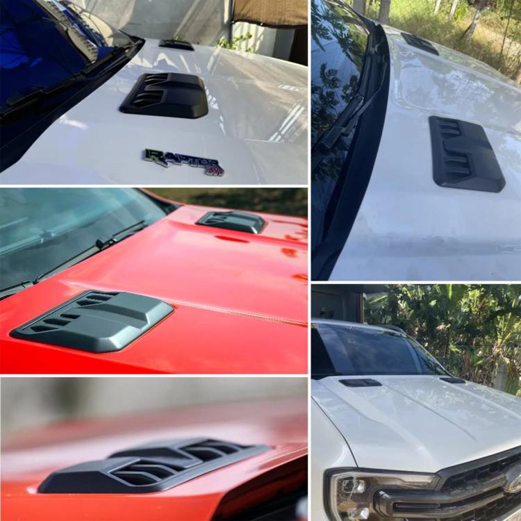 2pcs Auto Tuning ABS Hood Cover Universal Decorative Cover for Engine Hood Air Intake Vent, Spec: Bright