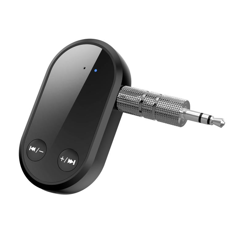 Stereo Bluetooth 5.3 Receiver Hands-Free Wireless Adapter 3.5mm Audio AUX Adapter - Black