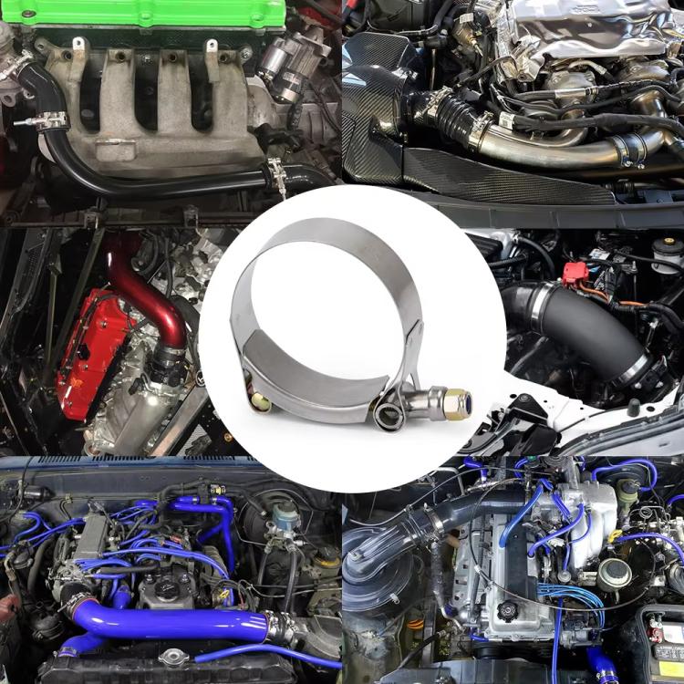 2.5 inch 64-74mm Automotive Motorcycle Muffler Exhaust Pipe Clamp Stainless Steel T-Type Heavy-Duty Clamp